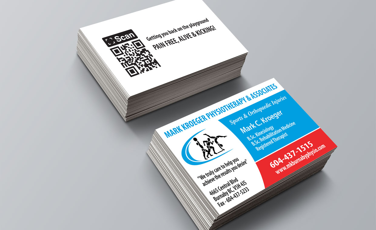 Mark Kroeger Burnaby Physiotherapist Business Card