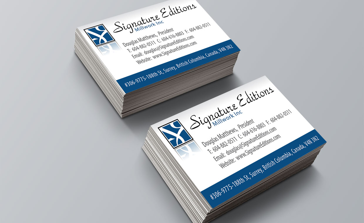 Signature Editions Millwork Business Card