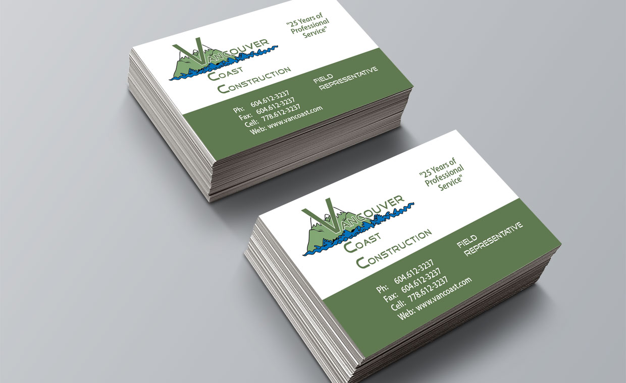 Vancouver Coast Construction Business Card