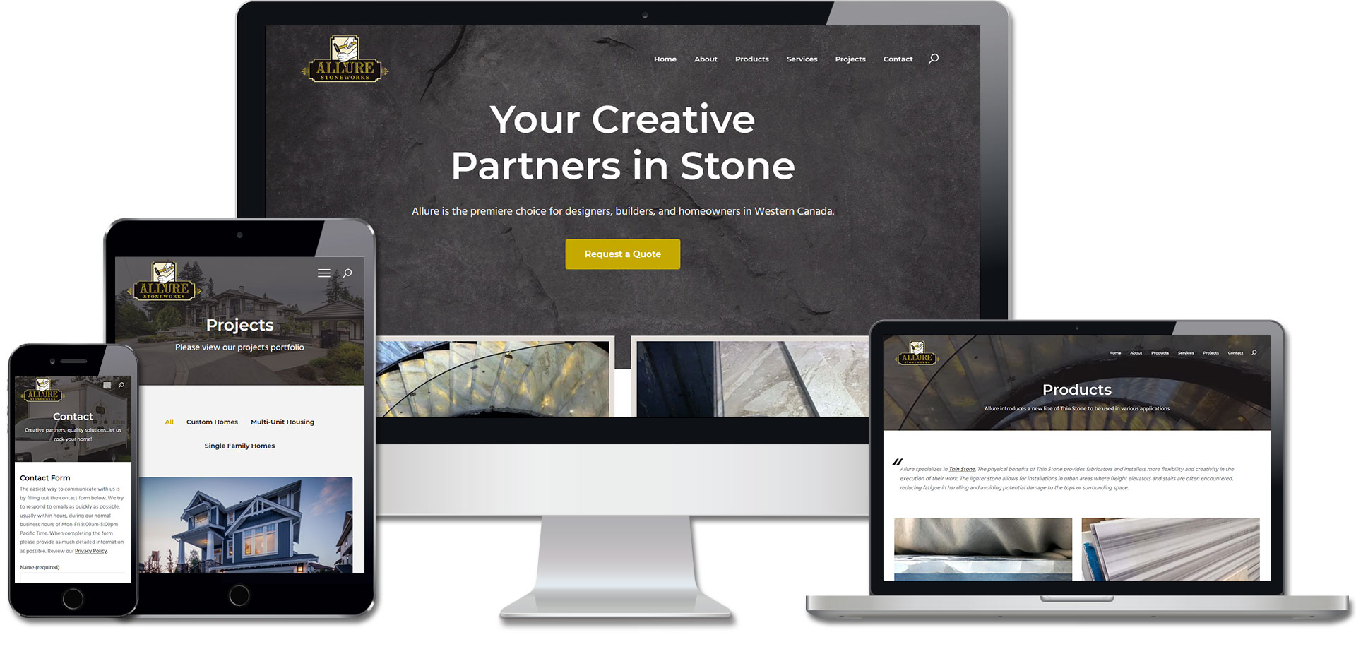 Allure Stoneworks Website