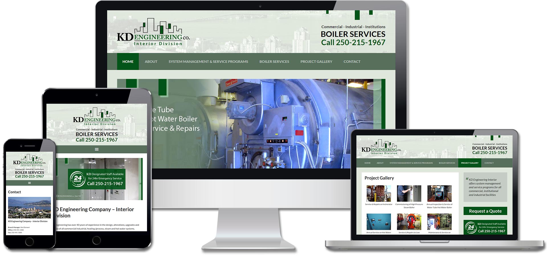 KD Engineering Boiler Services Website
